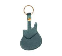 MZRAN Pochettes multifonctions pour médiators de guitare en cuir avec porte-clés, Vert
