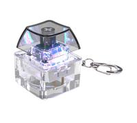 MZRAN Porte-clés avec testeur de touches mécaniques à 1 touche avec éclairage LED pour réduire le stress et se détendre pour la maison ou le bureau