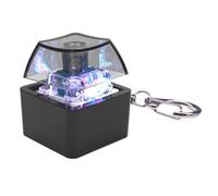 MZRAN Porte-clés avec testeur de touches mécaniques à 1 touche avec éclairage LED pour réduire le stress et se détendre pour la maison ou le bureau