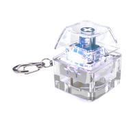 MZRAN Porte-clés avec testeur de touches mécaniques à 1 touche avec éclairage LED pour réduire le stress et se détendre pour la maison ou le bureau