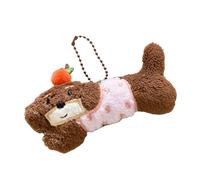 MZRAN Porte-clés créatif en peluche teckel unique pour accessoires de sac et support de sac à suspendre, accessoire portable, b