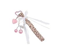 MZRAN Porte-clés de voiture pour femmes et filles - Charmantes breloques de sac à dos en métal - Accessoires esthétiques en forme de cœur avec nœud papillon, Q1839 3, One Size