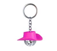 MZRAN Porte-clés en forme de chapeau de cowboy à LED à suspendre, accessoires de fête