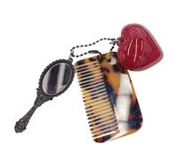 MZRAN Porte-clés peigne pour femme, porte-clés tendance multifonctionnel avec pendentif en forme de cœur pour un soin capillaire élégant et créatif