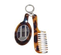 MZRAN Porte-clés pour femme, porte-clés tendance multifonctionnel avec peigne léopard pour soins capillaires élégants, clé créative