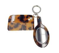 MZRAN Porte-clés pour femme, porte-clés tendance multifonctionnel avec peigne léopard pour soins capillaires élégants, clé créative