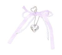 MZRAN Porte-clés tendance en forme de cœur - Accessoire tendance pour sac à main - Décoration à suspendre au quotidien, violet