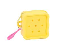 MZRAN Porte-monnaie en silicone souple avec fermeture éclair - Joli design de trou de dessin animé - Portefeuille miniature pour enfants - Pochettes de rangement pour enfants et filles, jaune, Taille