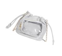 MZRAN Sac à bandoulière élégant pour femme, sac à bandoulière tendance en polyuréthane avec sangle amovible pour l'école, le shopping et les fêtes, sac à bandoulière compact, Argenté., One Size