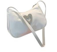 MZRAN Sac à bandoulière esthétique pour femme - Sac à main décontracté en cuir synthétique - Messagers pour le shopping et les rencontres - Sac à main en cuir synthétique - Bandoulière assortie, blanc