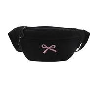 MZRAN Sac à bandoulière tendance décoré de nœuds - Longueur réglable - Intérieur spacieux - Pour voyage, quotidien, accès facile, Noir , One Size