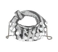 MZRAN Sac de soirée étincelant avec détails à paillettes - Design compact - Sac à bandoulière - Sac à main de fête - Plusieurs options de couleur - Sac de soirée à paillettes, Argenté., One Size