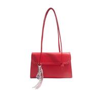 MZRAN Sac pour femme en cuir PU sous les bras Sac à bandoulière tendance shopping rétro navette esthétique aisselle femmes à la mode épaule en cuir PU sac à main simple sous les bras, Rouge, One Size