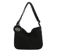 MZRAN Sacs pour femme, sac à bandoulière unisexe en velours côtelé noir pour le travail ou un usage quotidien, sac à main tendance unisexe, Noir , Taille unique