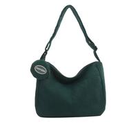MZRAN Sacs pour femme, sac à bandoulière unisexe en velours côtelé noir pour le travail ou un usage quotidien, sac à main tendance unisexe, vert foncé, Taille unique