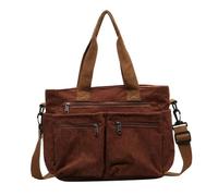 MZRAN Sacs pour femmes, sac à main jeune en velours côtelé pour femme, sac à bandoulière pratique et tendance pour le travail, le shopping et les rendez-vous, marron