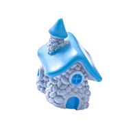 MZRAN Sculpture de maison de dessin animé - Figurine amusante et créative - Champignon de collection en résine - Statues de jardin