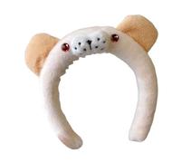 MZRAN Serre-tête animal de dessin animé pour réunion de famille, bandeau en peluche pour femme pour se laver le visage, cosplay, fête, accessoires de photographie