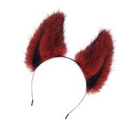 MZRAN Serre-tête avec oreilles de chat et renard en fausse fourrure pour déguisement d'Halloween et cosplay fait à la main pour enfants et adultes
