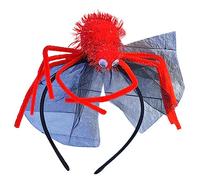 MZRAN Serre-tête effrayant pour Halloween fait à la main avec voile pour anniversaire, cosplay, costume d'Halloween