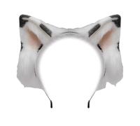 MZRAN Serre-tête en forme de chat en peluche avec bande réglable - Accessoire de cheveux pour cosplay et amateurs de fête