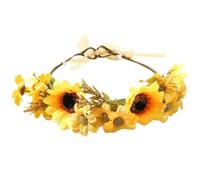 MZRAN Serre-tête en forme de fleur pastorale pour voyage, prise de photos, printemps fille, ethnique, serre-tête pour mariage, fête