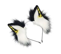 MZRAN Serre-tête en peluche avec oreilles d'anime, jeu de rôle, décoration de cheveux punk pour femmes, adolescentes, fête