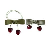 MZRAN Serre-tête et épingle à cheveux pour filles et enfants avec nœud cerise, accessoire de cheveux élastique doux pour un usage quotidien