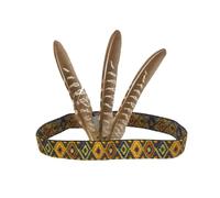 MZRAN Serre-tête indien bohème à plumes pour événements culturels, festivals de musique et spectacles de danse vintage