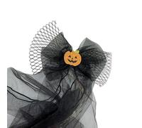 MZRAN Serre-tête lumineux rose pour mariée fantôme, cosplay, Halloween, fête sur le thème des fleurs, bandeau citrouille foncé avec voile rose