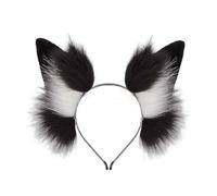 MZRAN Serre-tête oreilles de loup en fausse queue de renard - Accessoires de déguisement Gumiho pour femme et homme - Cadeaux de renards