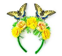 MZRAN Serre-tête papillon coloré pour adulte, élégant, fleur, carnaval, fête, spectacles, accessoires