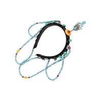 MZRAN Serre-tête tibétain avec chaîne pour le front - Turquoise - Pour mariage - Pour femme