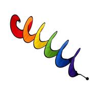 MZRAN Spirale à suspendre arc-en-ciel pour balcon, maison, jardin, décoration intérieure ou extérieure