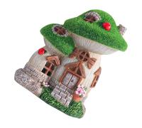 MZRAN Statue solaire en résine illuminée de nuit pour cour et balcon, décoration de paysage, décoration de jardin, maison de fées