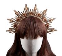 MZRAN SunGoddess Couronne pour femme VirginMary style baroque pour fête, mariage, Halloween