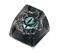 MZRAN Touches de jeu en résine avec forme d'œil de dessin animé translucide fabriquée à la main pour clavier mécanique