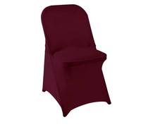 MZSKLW Lot de 6 housses de chaise de mariage en élasthanne extensible pour restaurant, banquet, hôtel, salle à manger, fête, anniversaire (rouge vin)