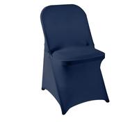 MZSKLW Lot de 6 housses de chaise de mariage en élasthanne extensible pour restaurant, banquet, hôtel, salle à manger, fête, anniversaire (bleu foncé)