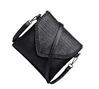MZSKLW Sac à bandoulière à fermeture éclair lisse avec articulations renforcées, sacoches, sacs à bandoulière décontractés noirs(Black S)