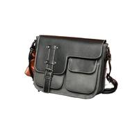 MZSKLW Sac à bandoulière en cuir givré for hommes, petit sac d'affaires multi-poches, sac de courrier décontracté rétro, sacoches(GRAY)