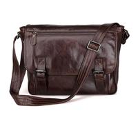 MZSKLW Sac À Bandoulière En Cuir Véritable Ciré À L'huile For Hommes, Sacoche En Cuir, Sac De Loisirs Décontracté
