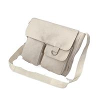 MZSKLW Sac à bandoulière en toile diagonale for femmes, sac à bandoulière décontracté de grande capacité, couleur unie, sacoches for dames(Nature)