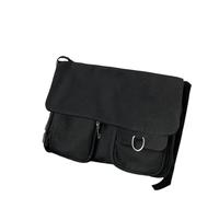 MZSKLW Sac à bandoulière en toile diagonale for femmes, sac à bandoulière décontracté de grande capacité, couleur unie, sacoches for dames(Black)