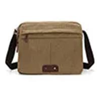 MZSKLW Sac à bandoulière simple en toile, sac à bandoulière de loisirs for étudiants, sacoches for hommes et femmes(Khaki)