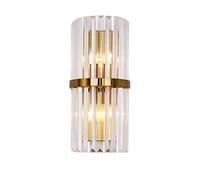 MZStech Appliques murales en cristal E14Lampe, luminaires muraux en cristal modernes (Base dorée)