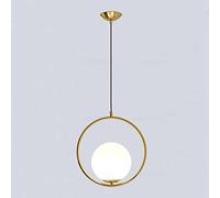 MZStech Moderne Mode Suspension Lampe Fer Verre LED Luminaire Suspension Boule Verre Vec Du Métal Doré (Or)