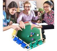 MZSX Shut the Box - Jeu de société en bois avec dés, 1 à 6 joueurs - Compétences mathématiques - Jouet éducatif Montessori