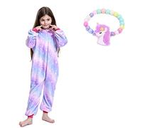 MZSYLK Enfant Licorne Onesies Unisexe Une pièce Pyjama Cosplay Costume Cadeau pour Les Filles