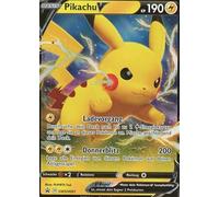 MZTCG Pikachu V SWSH 061 - SWSH Black Star Promos - Carte à collectionner - Allemand - Holographique - Avec protection d'expédition MZTCG